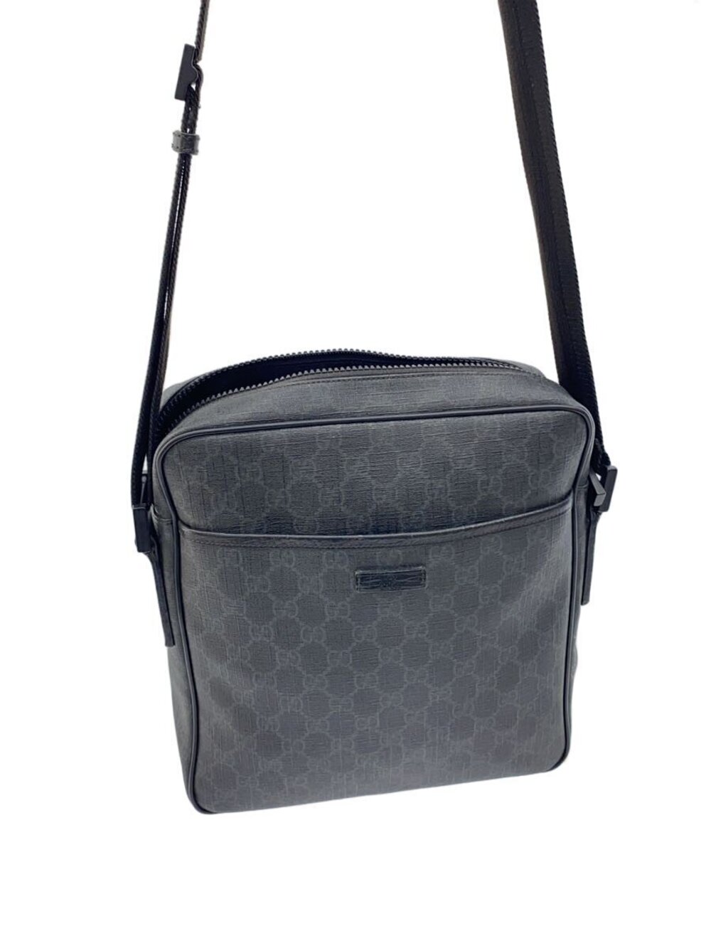 Gucci GG Supreme Messenger Bag black Gray canvas